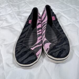 Vans‎ Caliente Shoes Womens Size 5 Zebra Animal Print Ballet Flats Rare
